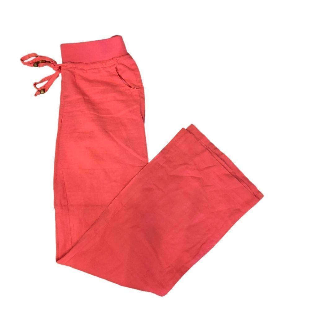 Derosi Pink Linen Pants Sz S